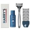 imageHarrys Shaving Kit for Men  Razor Handle 5 Razor Blade Refills Foaming Shave Gel and Travel Blade Cover  CharcoalChrome