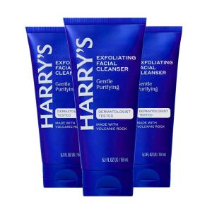 imageHarrys Exfoliating Face Wash for Men Gentle Facial Skin Care Products with Volcanic Rock Exfoliant 2 Fl Oz Pack of 351 Fl Oz