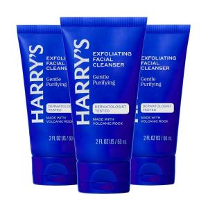 imageHarrys Exfoliating Face Wash for Men Gentle Facial Skin Care Products with Volcanic Rock Exfoliant 2 Fl Oz Pack of 36 Fl Oz