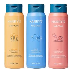imageHarrys Mens Body Wash Shower Gel  Shiso 16 Fl Oz Pack of 3Stone  Fig  Redwood