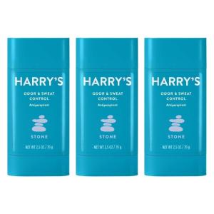 imageHarrys Mens Deodorant Antiperspirant Odor ampamp Sweat Control Antiperspirant for Men  Stone Scent 3 Count