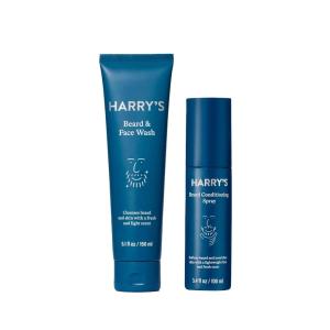 imageHarrys Beard Grooming Kit for Men 51 Fl Oz Wash and 34 Oz Conditioning Spray Beard Care Kit