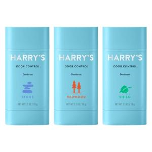 imageHarrys Mens Deodorant Variety Pack Aluminum Free Deodorant for Men Odor Control 25 Oz Stone Shiso Redwood Pack of 3