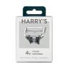 imageHarrys Razor Blades 1 Pack of 4 in Durable Hinged Water Friendly Travel Case1 Count Pack of 1
