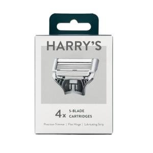 imageHarrys Razor Blades 1 Pack of 4 in Durable Hinged Water Friendly Travel Case1 Count Pack of 1