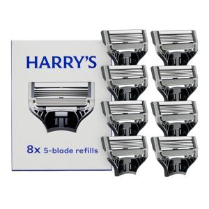 imageHarrys Razor Blades 1 Pack of 4 in Durable Hinged Water Friendly Travel Case8 Count Pack of 1