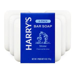 imageHarrys Bar Soap for Men  Stone Scent 4 oz Body Soap Bars 8 Pack4 Ounce Pack of 6