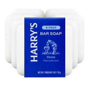 imageHarrys Bar Soap for Men  Stone Scent 4 oz Body Soap Bars 8 Pack4 Ounce Pack of 8