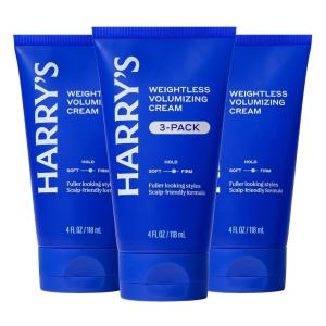 imageHarrys Weightless Volumizing Cream Lightweight Hair Styling Cream for Thin or Fine Hair Natural Finish 4 Fl Oz Pack of 3