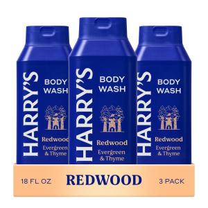 imageHarrys Mens Body Wash  Solstice  3 Pack 18 fl oz  Shower Gel for Men  No Parabens Sulfates or DyesRedwood