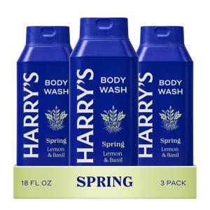 imageHarrys Mens Body Wash  Solstice  3 Pack 18 fl oz  Shower Gel for Men  No Parabens Sulfates or DyesSpring