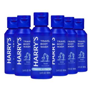 image:imageHarrys Travel Size Mens Body Wash  Stone  6 Pack 34 fl oz  TSA Approved for Travel  Shower Gel for Men  No Parabens Sulfates or Dyes