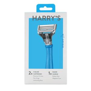 image:imageHarrys Original Razors for Men  Two 5Blade Cartridges and 1 Razor Handle  German Engineered  Surf Blue Edition